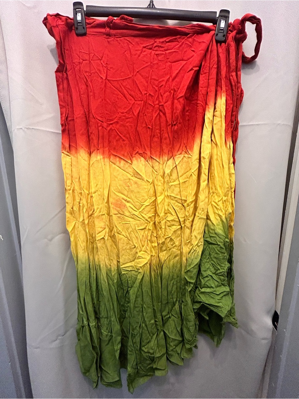 Women’s Ombre Maxi Swim Cover-Up in Red, Yellow & Green